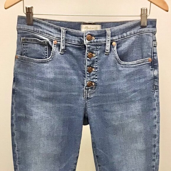 Madewell 28 (6) Mid Rise 9” Skinny Crop Button Fly Women’s Jeans Stretch - Picture 3 of 10